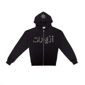 RHINESTONE DOUBLE ZIP HOODIE